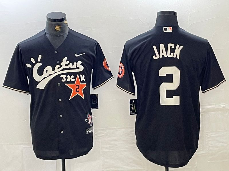 Men Houston Astros #2 Jack Black Jointly 2024 Nike MLB Jersey style 1->houston astros->MLB Jersey